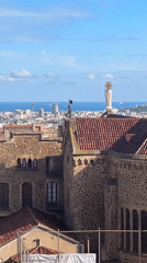 Scenic Barcelona views captured from elevated Park Güell vantage point
