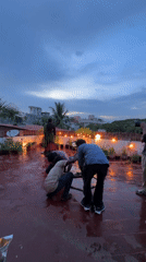 Film crew shoots on rooftop terrace in Chennai