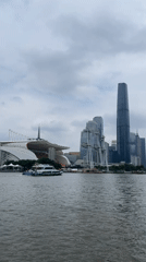 Early morning tourist activity documented around Canton Tower, Guangzhou