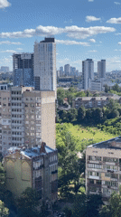 Mixed urban views and collectibles around Kyiv neighborhoods