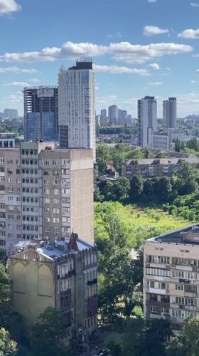 Mixed urban views and collectibles around Kyiv neighborhoods