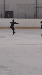 Saturday morning figure skating practice at a Vidnoye rink