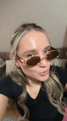 Woman films herself indoors in Esenyurt, Turkey