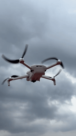 Drone spotted flying over Cuernavaca during stormy weather