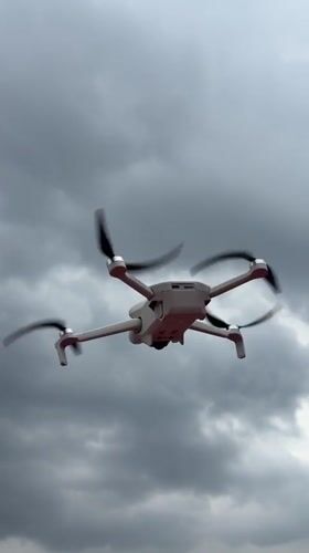 Drone spotted flying over Cuernavaca during stormy weather