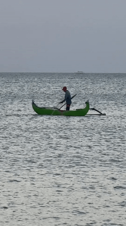 Evening beach activities documented at Kuta, Indonesia