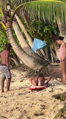 Morning surf session draws group to General Luna beach