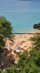 Morning beach activity observed in Kuta Selatan, Indonesia