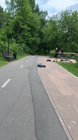 Moscow park scenes: RC cars, fishing, dog walking