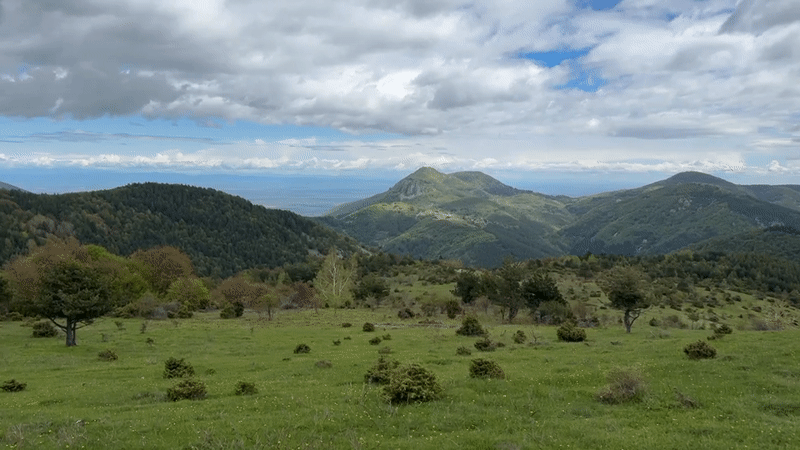 Morning landscape video captured in Bulgarian mountains near Mostovo