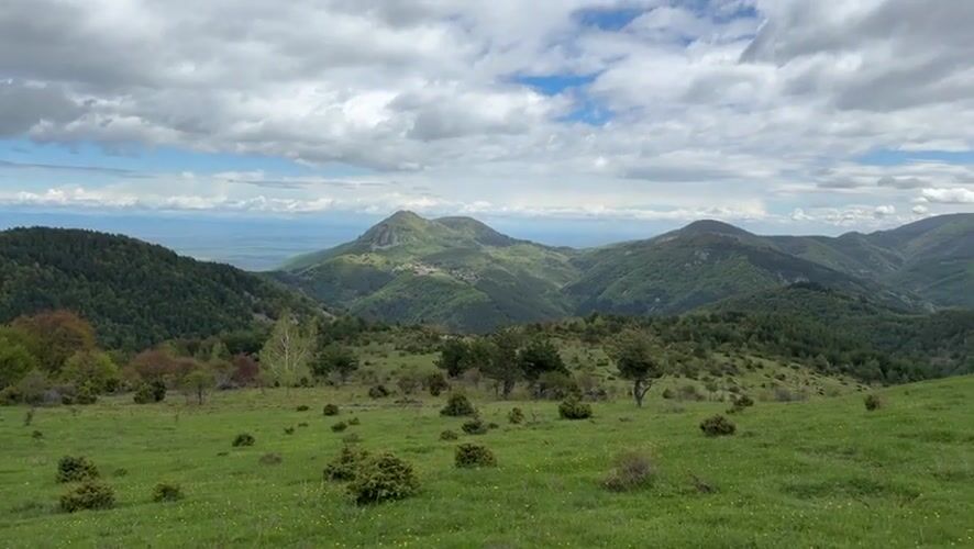 Morning landscape video captured in Bulgarian mountains near Mostovo