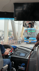 Bus journey and street views captured in Hanoi
