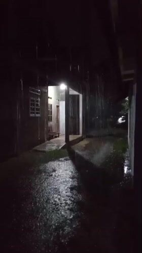 Heavy rainstorm documented in Lhokseumawe, Indonesia during afternoon hours