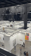 Art exhibition documented in Milan exhibition hall