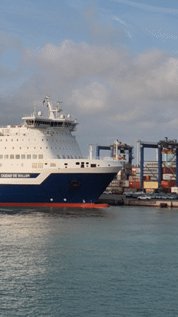Trasmed ferries documented at Valencia port during routine operations
