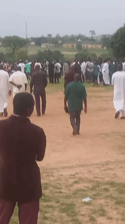 Local soccer match draws spectators in Narayi, Nigeria