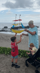 Family beach activities observed at North Kuta resort