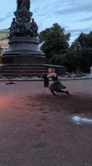 Fire performers draw crowds in Saint Petersburg evening shows