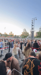 Late-night outdoor gathering with dancing and ice cream in Moscow