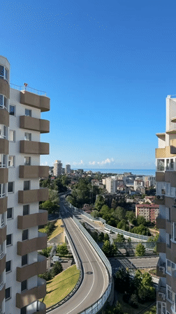 Morning life documented from Sochi apartment overlooking mountains