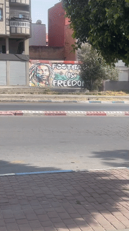 Street scenes and Bob Marley mural documented in Safi, Morocco