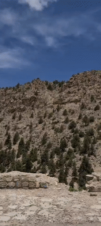 Mountain landscape documented in Ziarat, Pakistan