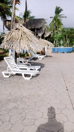 Tropical resort documented at Playa El Agua, Venezuela