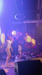 Women perform at nightclub in Burgas, Bulgaria