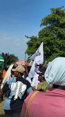Political rally draws crowds with campaign flags in Badagry