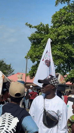 Political rally draws crowds with campaign flags in Badagry