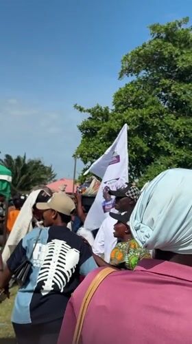 Political rally draws crowds with campaign flags in Badagry