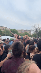 Outdoor concert with crowd-surfing draws diverse audience in Marseille