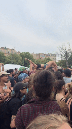 Outdoor concert with crowd-surfing draws diverse audience in Marseille