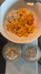 Morning food prep and walk documented in Choeng Thale