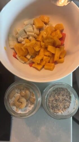 Morning food prep and walk documented in Choeng Thale