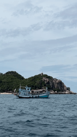 Fishing boat spotted near Ko Tao coastline early morning