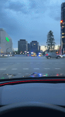 Car accident brings ambulances to Barcelona intersection at dusk