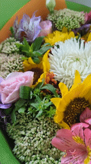 Colorful mixed bouquet with sunflowers and blooms, Chișinău
