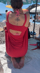 Beach day at Sutomore with ice cream and shell jewelry shopping