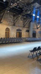 Fashion show held in historic Riga venue Friday morning