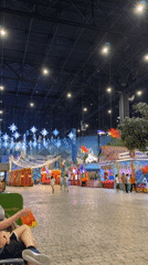 Indoor amusement park with waiting crowds observed in Moscow