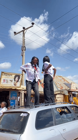 Nigerian students celebrate graduation with signature shirts, dancing