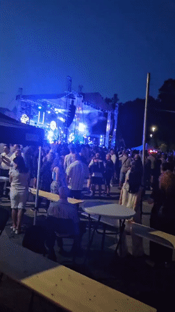 Live outdoor concert and market night in Hévíz, Hungary
