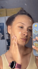 Woman's morning routine captured in Прикамский, Russia