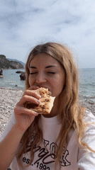 Beach barbecue captured in Prijevor, Montenegro