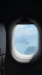 Aerial window view over Thailand's Andaman coastline