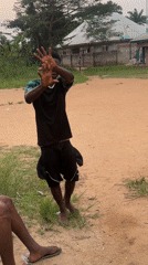 Young men play soccer, wrestle in Ikot Ekpene recreational area