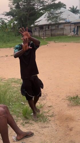 Young men play soccer, wrestle in Ikot Ekpene recreational area