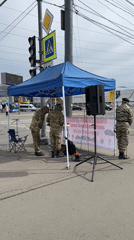 Military veterans conduct charity fundraiser at Saint Petersburg metro station