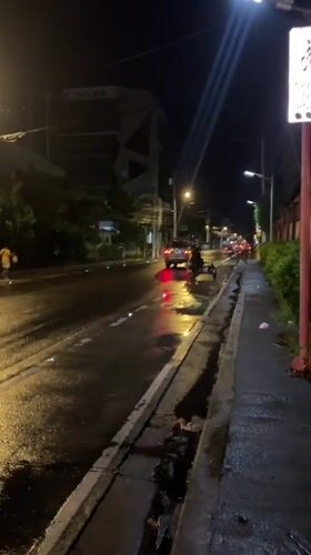 Davao City scenes show wet streets, overflowing trash, university presentation